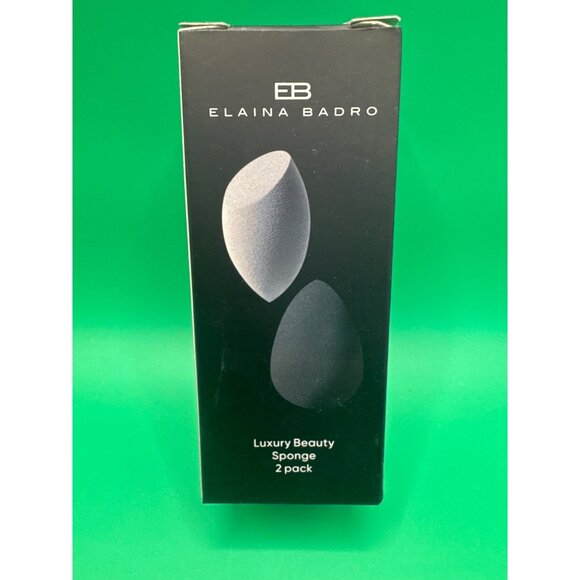 Elaina Badro Luxury Beauty Sponge 2 Pack Latex-Free Memory Foam - Picture 1 of 2